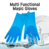 Reusable silicone dishwashing Household Cleaning Dishwashing gloves Bathroom,Pet Bathing, Cars, Fruit and More