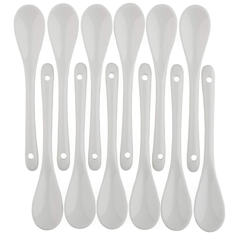 Porcelain Egg Spoons for Soft-Boiled Eggs Coffee Tea Desserts Ceramic Spoon Set of 12-White  Dishwasher & Oven Safe In Australia - Darrahopens