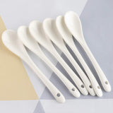 Porcelain Egg Spoons for Soft-Boiled Eggs Coffee Tea Desserts Ceramic Spoon Set of 12-White  Dishwasher & Oven Safe