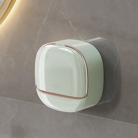Waterproof Soap Dish with Drainage Box, Soap Holder with Drainage, Wall Mounted Soap Dish, Self-Adhesive Soap Holder, （3pcs）
