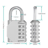Combination Lock Outdoor, 4 Digit Re-settable Padlock for Gym, School, Fence, Employee Locker (silvery ) In Australia - Darrahopens