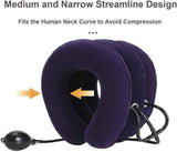 Adjustable Inflatable Neck Brace Neck Stretcher Cervical Traction, Neck Brace Corrects Posture Neck (Blue)