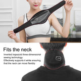 Electric Heating Neck Belt, Heated Neck Wrap, Pain Relief Timing Hot Compress Cervical Vertebra Wrap （black） In Australia - Darrahopens