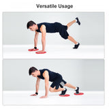 Exercise Core Sliders, Oval Glider Discs with Feet Covers, Dual Sided Usage in Home Gym for Full Body Workout