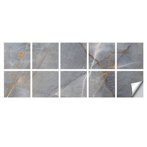 10 Pcs Marble 4 x 4 Inch Waterproof Peel and Stick Floor Tile Vinyl Floor Tiles Self Adhesive Stick Flooring Tiles for Kitchen In Australia - Darrahopens