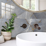 10 Pcs Marble 4 x 4 Inch Waterproof Peel and Stick Floor Tile Vinyl Floor Tiles Self Adhesive Stick Flooring Tiles for Kitchen In Australia - Darrahopens