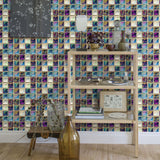 30Pcs Peel&Stick Mosaic Wall Tile Transfers for Home Decor, 4x4inch Self-Adhesive Waterproof Vinyl Splashback Sticker Tile Decal