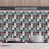 30Pcs Peel&Stick Mosaic Wall Tile Transfers for Home Decor, 4x4inch Self-Adhesive Waterproof Vinyl Splashback Sticker Tile Decal