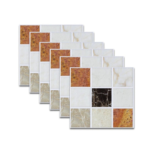 Stylish Tile Stickers White Gray Marble Stick on Tiles Self Adhesive Wall Tiles Waterproof Bathroom Tile Stickers Oil Proof 30pcs In Australia - Darrahopens