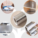 Kitchen Self-Adhesive Wallpaper,Stove Countertop Waterproof High Temperature Resistant Stickers, Cabinet Aluminum Drawer Sticker