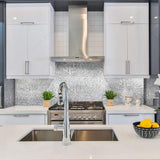 Kitchen Self-Adhesive Wallpaper,Stove Countertop Waterproof High Temperature Resistant Stickers, Cabinet Aluminum Drawer Sticker