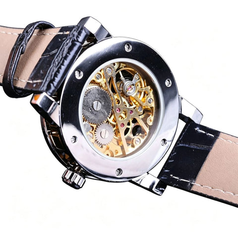 Classic Mens Skeleton Automatic Mechanical Watches Luxury Carving Flower Craft Watch with Stainless Steel Waterproof Bracelet In Australia - Darrahopens