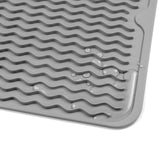 Silicone Dish Drying Mat for Multiple Usage,Easy clean,Eco-friendly,Heat-resistant Silicone Mat for Kitchen Counter or Sink