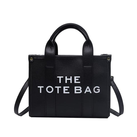 The Tote Bag for Women, Leather Tote Bag with Zipper Mini Personalized Top Handle Crossbody Handbags （black）