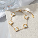 Jewelry Set for Women Girls - Bracelet Necklace Earrings,Simple,Cute,and Trendy Gifts for Women Girls (gold white set)