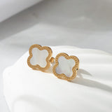 Jewelry Set for Women Girls - Bracelet Necklace Earrings,Simple,Cute,and Trendy Gifts for Women Girls (gold white set)