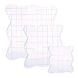 3 Pieces Stamp Blocks with Grid and Grip,Acrylic Clear Stamping Blocks Set Essential Stamping Tools for Scrapbooking Crafts Making