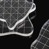 3 Pieces Stamp Blocks with Grid and Grip,Acrylic Clear Stamping Blocks Set Essential Stamping Tools for Scrapbooking Crafts Making