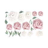Creative Peony Flower Blossoming Peony Personality Combination Home Bedroom Decoration Romantic self-Adhesive Wall Stickers In Australia - Darrahopens