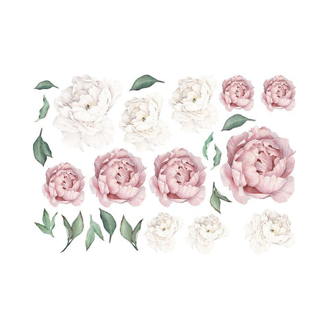 Creative Peony Flower Blossoming Peony Personality Combination Home Bedroom Decoration Romantic self-Adhesive Wall Stickers In Australia - Darrahopens
