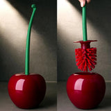Cherry Toilet Brush and Holder Set Creative Cherry Giraffe Shape Round Bowl Scrubber Cleaner Set for Bathroom Kitchen (Cherry) In Australia - Darrahopens