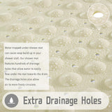 Shower Stall Mat Non Slip,Soft Square Bath Mat for Shower with Suction Cups and Drain Holes, Stall Floor Mats for Bathroom