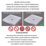 Shower Stall Mat Non Slip,Soft Square Bath Mat for Shower with Suction Cups and Drain Holes, Stall Floor Mats for Bathroom