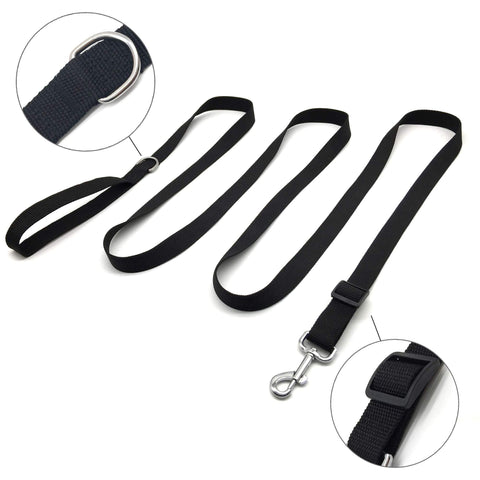 Black Durable Nylon Dog Training Leash,Dog/Puppy Obedience Recall Training Agility  Training Leash, Play, Safety （Black)