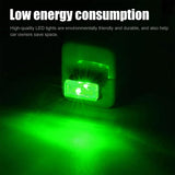 4 PCS USB LED Car Interior Atmosphere Lamp, Portable Mini LED Night Light, Universal Car Interior Accessories (Green) In Australia - Darrahopens