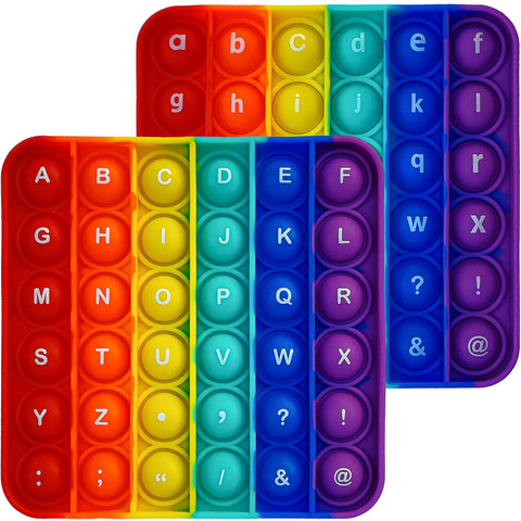 Toy Letters ABC Numbers Learning and Educational Toys Square Sensory Toys Games Stress Relief Gifts for Kids 2 Packs Single Side In Australia - Darrahopens