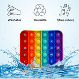 Toy Letters ABC Numbers Learning and Educational Toys Square Sensory Toys Games Stress Relief Gifts for Kids 2 Packs Single Side In Australia - Darrahopens