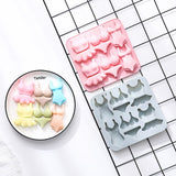 2Pcs Silicone Mold Cake Fondant Gummy Fat Bomb Jelly Mould Ice Cube Tray Resin Clay Crayon Melt Mini Soap Mold