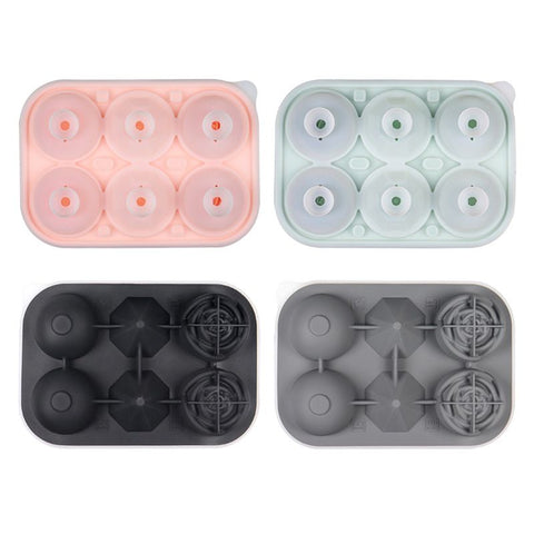4Pack Ice Molds ，Silicone Ice Mold Set - Rose, Diamond, and Sphere Shape，Easy Release Ice Ball for Cocktails & DIY Drinks In Australia - Darrahopens