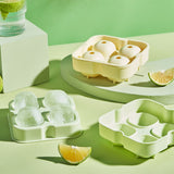 Tray Making Mold with Shaped Small Ice Cubes Silicone Round Cube Flower Shape for Chilling Whiskey Cocktail Bourbon Juice （2pcs） In Australia - Darrahopens