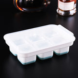 Large Ice Cube Tray with Lid,Big Ice Cube Trays, Stackable Square Ice Cube Tray, Easy Release & BPA Free, Silicone Ice Cube Maker