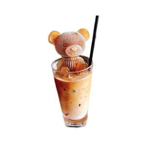 2Pcs 3D Teddy Bear Ice Silicone Molds Ice Cube Trays Mold Silicone Animal Mold Soap Candle Mold Ice Cube for Coffee Milk Tea Candy In Australia - Darrahopens
