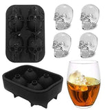 Silicone Ice Molds, 3D Silicone Molds, Reusable Ice Cubes, Silicone Molds with Skull for Cocktails, Iced Tea, and Chilled Drinks