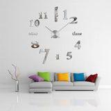 3D Clock Hands, DIY Large Clock Hands Needles Wall Clocks 3D Home Art Decor Quartz Clock Mechanism Accessories (Silver)