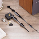 High Torque Quartz Clock Movement Clock Replacement Mechanism with  Long Spade Hands for DIY Clock (Black）