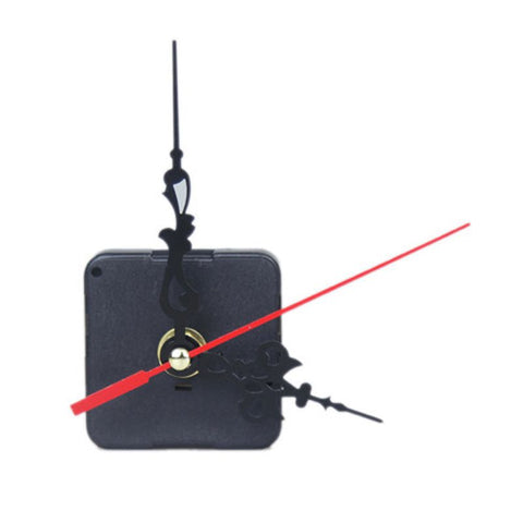 Tool parts replace for Machine 1Set Silent Wall Quartz Clock Movement Mechanism Black And Red Hands Kit DIY Set With Hook