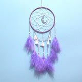 Nice Dream Grey Dream Catchers, Room Nursery Decor for Girls Boys, Handmade Feather Wall Decor Home Ornaments Craft （4pcs） In Australia - Darrahopens