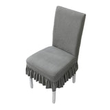 Easy-Going Dining Chair Covers Stretch Parsons Chair Slipcover with Skirt Chair Covers for Dining Room Restaurant Banquet (3 PCS)