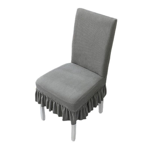 Easy-Going Dining Chair Covers Stretch Parsons Chair Slipcover with Skirt Chair Covers for Dining Room Restaurant Banquet (3 PCS)
