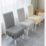 Easy-Going Dining Chair Covers Stretch Parsons Chair Slipcover with Skirt Chair Covers for Dining Room Restaurant Banquet (3 PCS) In Australia - Darrahopens