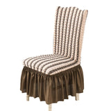 Chair Covers for Dining Room, Kitchen Stretch 3D Chair Slipcovers with Skirt, Removable Washable Soft Chair Seat Cover for Home In Australia - Darrahopens