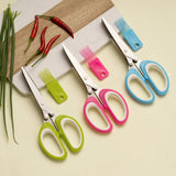 Multipurpose 5 Blade Kitchen Herb Shears Herb Cutter with Safety Cover and Cleaning Comb for Chopping Chive (3pcs) In Australia - Darrahopens