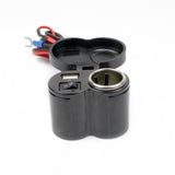 Motorcycle Phone,Handlebar Power Cigarette Lighter Socket Single USB Blue LED Waterproof for Electronic Devices