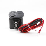 Motorcycle Phone,Handlebar Power Cigarette Lighter Socket Single USB Blue LED Waterproof for Electronic Devices