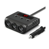 Car Cigarette Lighter Adapter,4 USB Socket Splitter Car Chargers,LED Voltage Display On/Off Switches,Automotive Cigarette Lighter