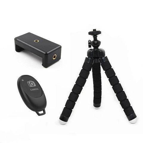 Phone Mini Tripod,Premium Flexible Mobile Phone Tripod Stand Compatible with Samsung , Small Digital Camera, Black